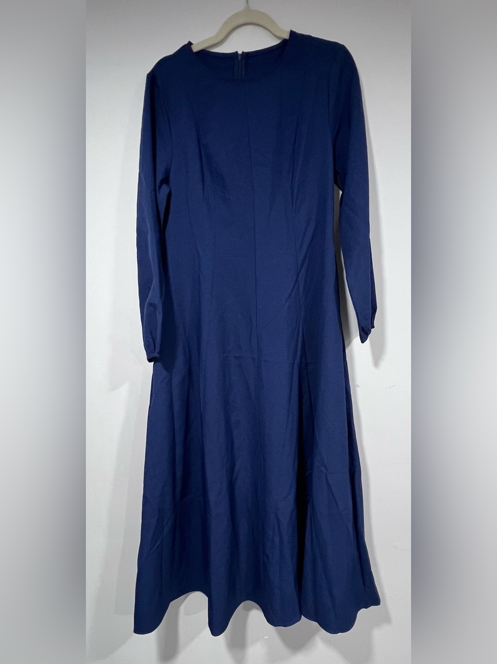 Navy Long-Sleeve Maxi Dress